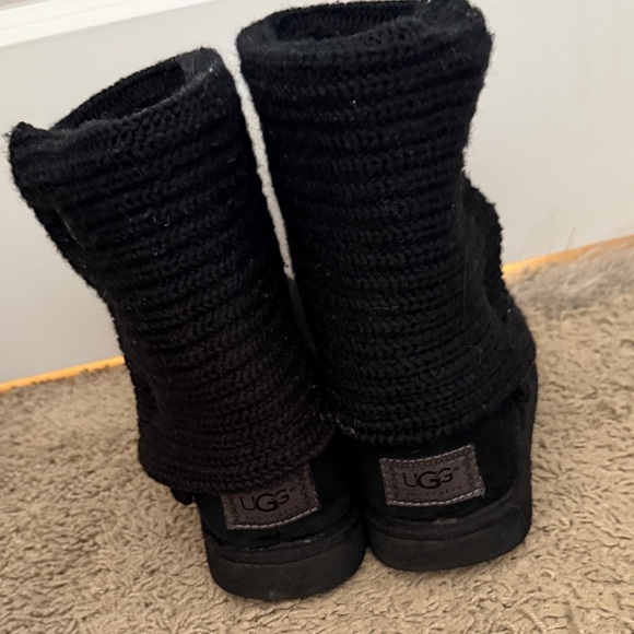 UGG Black Knit Boots with Buttons - Picture 10 of 11